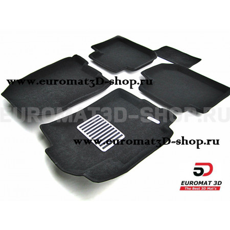 Текстильные 3D коврики Euromat3D Lux в салон для Subaru Tribecca (2005-) № EM3D-004710