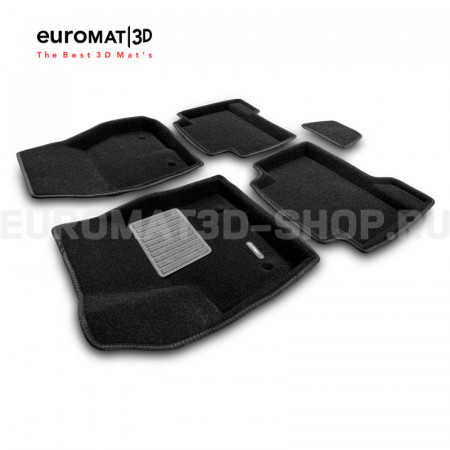 Текстильные 3D коврики Euromat3D Business в салон для Ford Kuga (2013-) № EMC3D-002210
