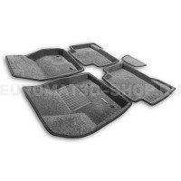 Текстильные 3D коврики Euromat3D Business в салон для Ford Kuga (2012-) № EMC3D-002210G Серые
