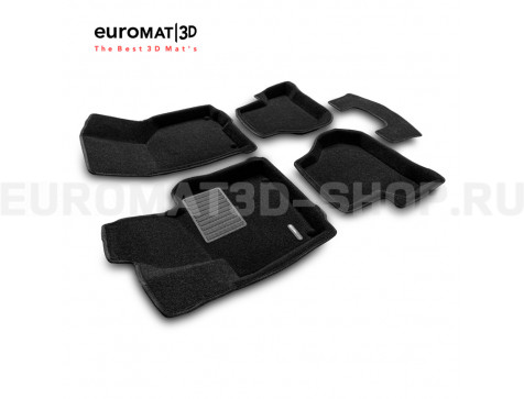Текстильные 3D коврики Euromat3D Business в салон для Skoda Octavia A5 (2004-2013) № EMC3D-004502
