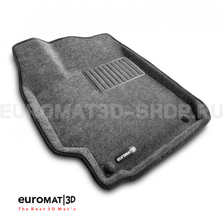 Текстильные 3D коврики Euromat3D Business в салон для Toyota Camry V50 (2011-2017) № EMC3D-005104G Серые