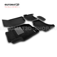 Текстильные 3D коврики Euromat3D Business в салон для Mitsubishi L200 (2007-2014) № EMC3D-003612