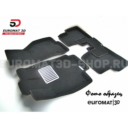 Текстильные 3D коврики Euromat3D Lux в салон для Cadillac SRX (2003-2009) № EM3D-001303