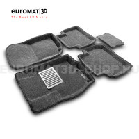 Текстильные 3D коврики Euromat3D Lux в салон для Mitsubishi Outlander XL (2006-2012) № EM3D-003609G Серые