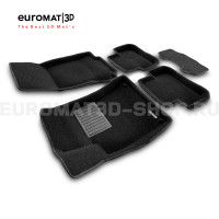 Текстильные 3D коврики Euromat3D Business в салон для Mercedes B-Class (W246) (2011-2018) № EMC3D-003516