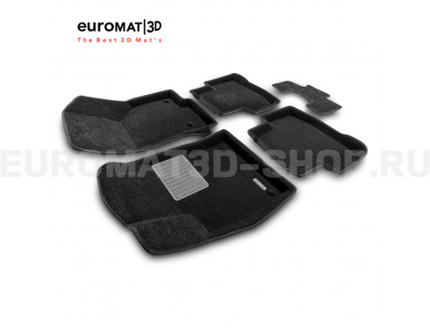 Текстильные 3D коврики Euromat3D Business в салон для Skoda Karoq (2020-) № EMC3D-004501