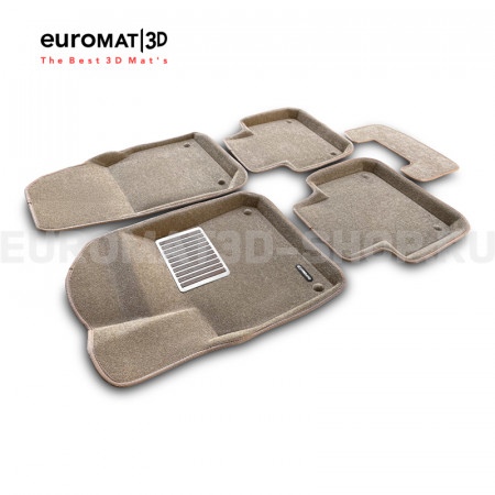 Текстильные 3D коврики Euromat3D Lux в салон для Volkswagen Touareg (2018-) № EM3D-004106T Бежевые Текстильные 3D коврики Euromat3D Lux в салон для Volkswagen Touareg (2018-) № EM3D-004106T Бежевые