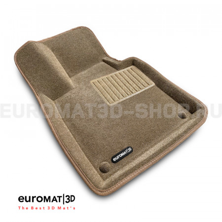 Текстильные 3D коврики Euromat3D Business в салон для Volvo XC 60 (2018-) № EMC3D-005502T Бежевый