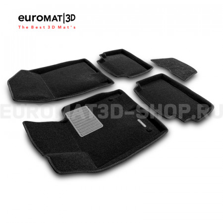 Текстильные 3D коврики Euromat3D Business в салон для Hyundai Sonata (2020-) № EMC3D-002708