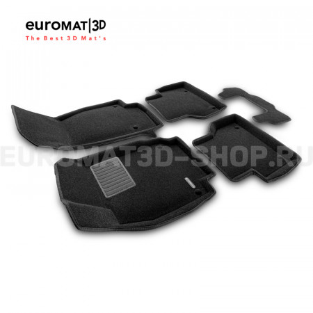 Текстильные 3D коврики Euromat3D Premium в салон для Audi A6 (2019-) № EMPR3D-001111