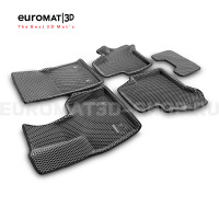 3D коврики Euromat3D EVA в салон для Mercedes G-Class (W463) (2018-) № EM3DEVA-003502G Серые