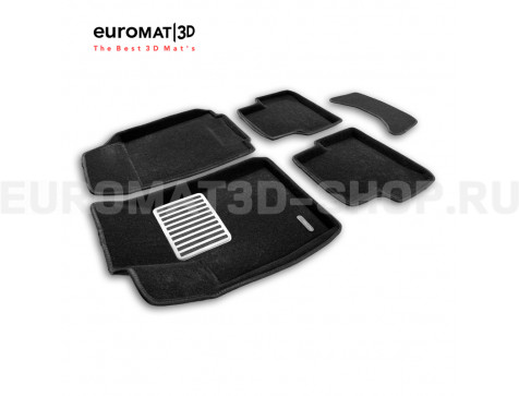 Текстильные 3D коврики Euromat3D Lux в салон для Ravon R4 (2016-2022) № EM3D-001501