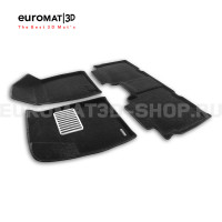 Текстильные 3D коврики Euromat3D Lux в салон для Jetour X90 PLUS (2023-) № EM3D-000021