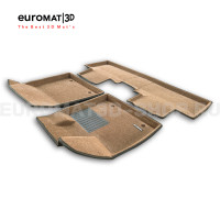 Текстильные 3D коврики Euromat3D Business в салон для Geely EX5 EM-i (2025-) № EMC3D-001448R Коричневые